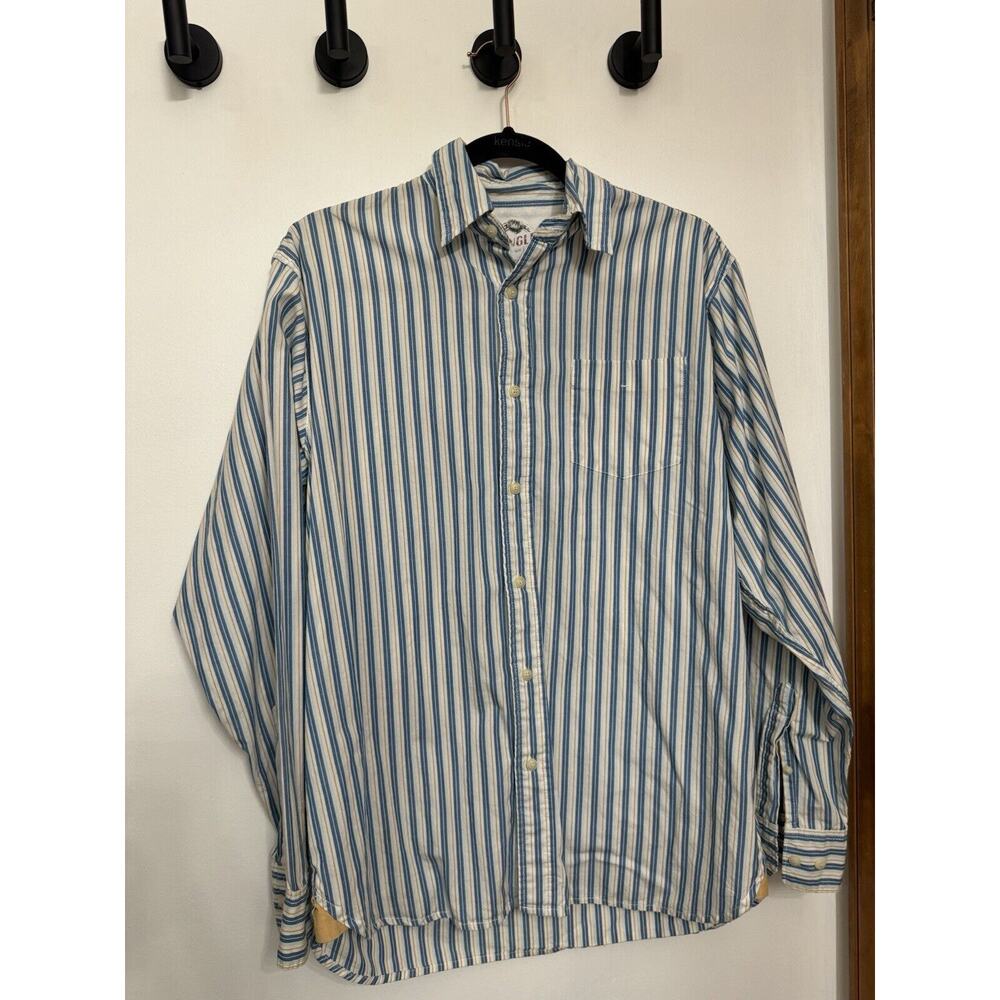 Vintage Wrangler Button Up Shirt Mens Medium Long Sleeve Western Cowboy